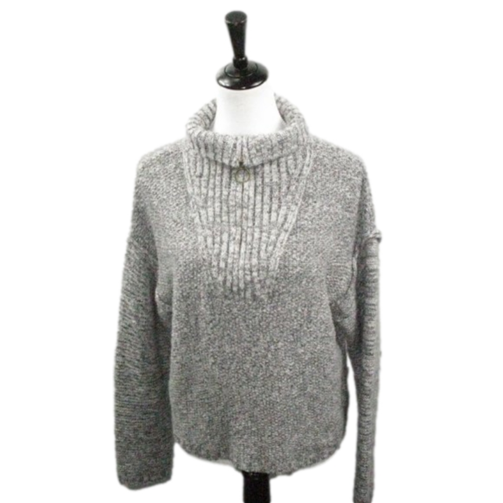 Universal Thread Gray Partial Zip Front Sweater S… - image 1